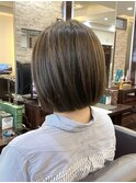 大人ハイライト前下がりボブ◎アッシュベージュ【池袋/ボブ】