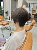 脱白髪染めショートボブ白髪ぼかしハイライト髪質改善カラー