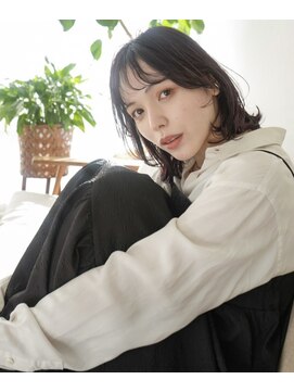 ラヴィズム 名駅店(LUVISM) ミディアム顔周りレイヤーおくれ毛前髪名駅/名古屋