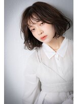 カバーヘアアンドスパ ブリス 浦和(COVER HAIR&SPA bliss) グレーベージュ抜け感ゆるふわカールくせ毛風ボブパーマw浦和