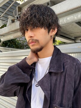 フィフス 名駅(fifth) マッシュウルフ×波巻きスパイラルパーマスタイル