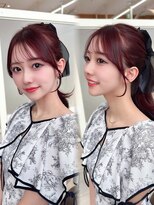 アフロートリノ(AFLOAT Leino)&nbsp;小顔顔まわりカット　結んでも可愛いおくれ毛サイドバング