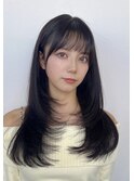 フェミニンロング　ワンホン小顔レイヤー似合わせカット　TOMOKI