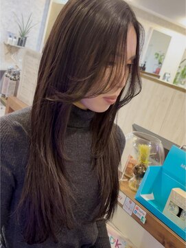 ヘアーエポック(hair epoque) 20代30代40代ストレートダークアッシュ髪質改善大人ロング