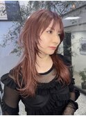 縮毛矯正・ストレー ト/くびれヘア /アプリコットオレンジ