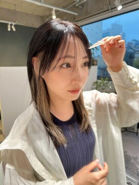 アム(amu) インナーカラー/イヤリングカラー/ミルクティーベージュ