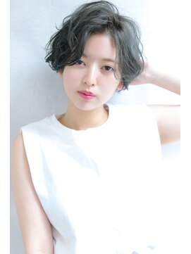 ブラン 天王寺(Blanc) 【Blanc】ダブルカラー＿ブリーチ＿ショートボブ＿パーマ