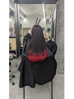 トーキョー オタクヘアー(TOKYO OTAKU HAIR)&nbsp;にじさんじ ローレン/推しカラー/裾カラー/チェリーレッド/赤