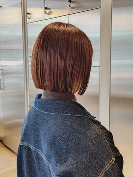 オーガニック リブ 川越(organic+live) 20代30代冬向け◎小顔ストレートボブ×暖色ブラウン
