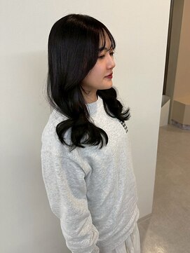 レイヤーカット/透明感ダークブラウン