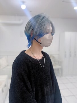 ネフ(NeF) ブルーシルバーにブルールーツカラー＆ウルフレイヤー　/ ito