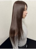 ミルクティーブラウン/髪質改善/ブリーチなし/ロング/20代/30代