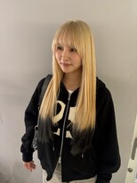 キオク(KIOX)&nbsp;ブロンド 裾カラー ブラック