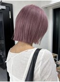 横浜切りっぱなしボブタッセルボブハイトーンカラーミルクティー