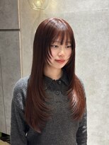 チャンネル(channel) 【盛れる顔周り】チェリーブラウン×レイヤーカット