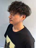 ノッポサン(Noppo3)&nbsp;メンズパーマ 黒髪ショート ツイスパ ツーブロック マッシュ
