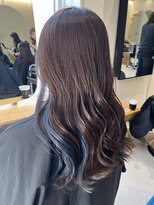 アンナ 広瀬通店(Anna) ブルー×インナーカラー/イヤリングカラー/推しカラー/ブリーチ
