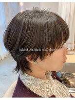 ハク アトリエ(HaKU atelier)&nbsp;暗髪マッシュショートウルフグレージュ透明感モード