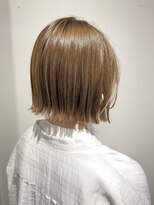 エミクレール 高崎店(EMI CLAIR)&nbsp;外はねボブ× ブリーチ無しゴールドカラー
