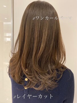 アピッシュ ギンザ(apish ginza) tomo前髪アンブレラカラーこなれミディイメチェンウェーブパーマ