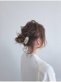 お呼ばれシニヨンアレンジ