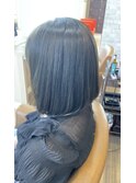 ダークグリーン 結べるボブ