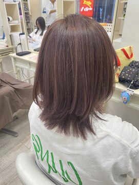 アルターシェリー(aL-ter che'rie) ピンクラベンダー×くびれミディアム 前髪/ピンクベージュ