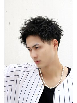 ラクーントウキョウ(RACCOON.TOKYO) メンズショート/アップバング/ソフトツイスト/刈り上げ/2ブロ