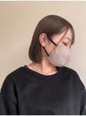 高知 南国市 BiBi glandjete 切りっぱなしボブ グレージュ 小顔