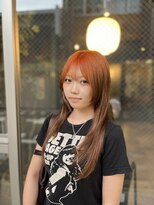 ルフレ 新宿本店2nd(Reflet)&nbsp;プルエクステ/オレンジカラー/ルーツカラー