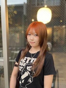 ルフレ 新宿本店2nd(Reflet) プルエクステ/オレンジカラー/ルーツカラー