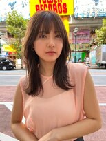 ジーナ 天王寺(Zina)&nbsp;髪質改善＊外ハネショコラブラウン＊美髪【Zina天王寺】