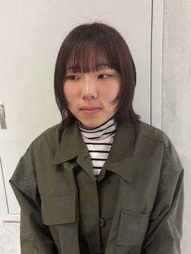 ヨーク(YOKE) 【YOKE】オレンジブラウン暖色カラーレイヤーボブ顔周りレイヤー