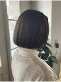 似合わせカット顎ラインボブ内巻きボブ美シルエット耳かけボブ