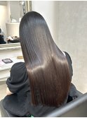 ブルーブラックフェミニンロング似合わせカット美髪ブリーチなし