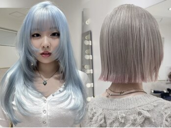 キャリ 渋谷(care)の写真/【黄色っぽくならない！？】マンツーマンだからこそできるブリーチ技術で色落ちも可愛いムラのないヘアへ◎