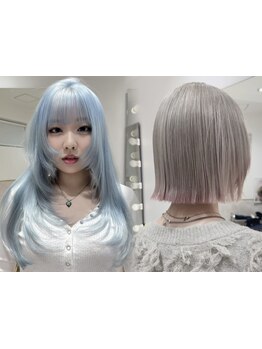 【黄色っぽくならない！？】マンツーマンだからこそできるブリーチ技術で色落ちも可愛いムラのないヘアへ◎