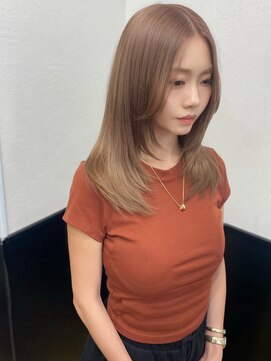 ラグナ(LAGUNA) 【ミルクティーベージュ/ミディアムレイヤー/20代】