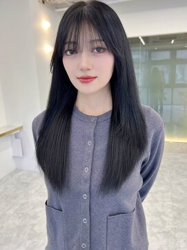 大人ダークグレージュ/韓国風顔まわりカット