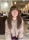 海外風ベージュ/韓国/ブリーチなしグレージュ/似合わせカット