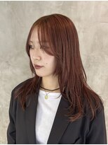 ヘルベチカ・ヘア(Helvetica hair)&nbsp;ロングレイヤー/レイヤー/オレンジブラウン/オレンジカラー