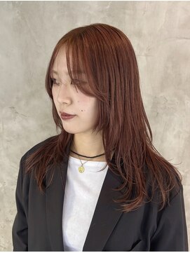 ヘルベチカ・ヘア(Helvetica hair) ロングレイヤー/レイヤー/オレンジブラウン/オレンジカラー