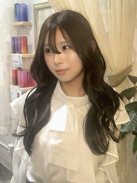 エストアール フクオカ 福岡博多店(est-r. Fukuoka) ロングレイヤー/オリーブベージュ/ヨシンモリ/韓国ヘア/博多