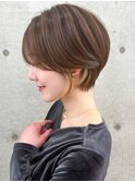 クールショート/顔周りカット/前髪白髪/20代30代40代50代/立川