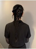【リコ】タイトなお団子×編みおろしアレンジ