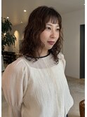 オン眉パーマ