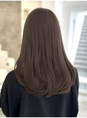 ブリーチなしダブルカラーマロングレージュ表参道美容室