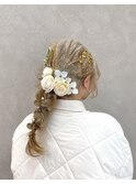 ◎編みおろしヘアアレンジ×金箔【卒業式・成人式・前撮り】◎