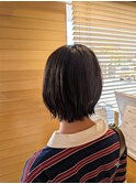 夏◎切りっぱなし外ハネボブ/ブリーチなしカラー/艶髪小顔