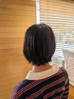 オーガニックエコ 川越(organic+eco)&nbsp;夏◎切りっぱなし外ハネボブ/ブリーチなしカラー/艶髪小顔